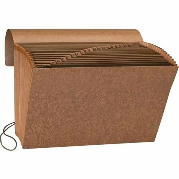 Business Source Accordion File, w/Flap, A-Z, 21 Pocket, Letter, 12inx10in, Brown BSN23680